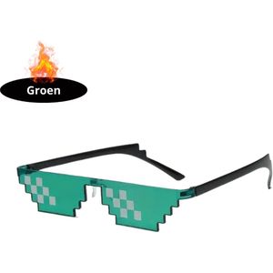 Nivard - Festival Bril - Rave - Space - Techno - Freaky Glasses - Heren - Dames - Zonnebril - Groen