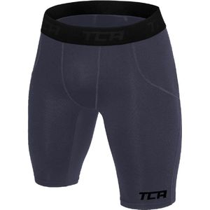 TCA Mannen SuperThermal Compressie Basislaag Thermische Onderbroek Shorts - Donkergrijs, S