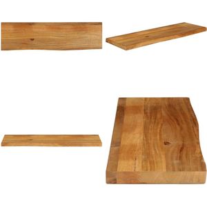 vidaXL Tafelblad met natuurlijke rand 110x40x2,5 cm massief mangohout - Tafelblad - Tafelbladen - Vervangend Tafelblad - Meubelpaneel