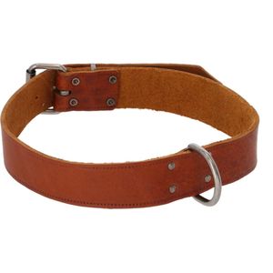 Adori Halsband Vetleder Met Print Cognac - Hondenhalsband - 40mmx80 cm