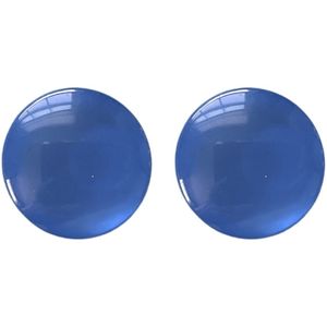 Clip oorbellen-Blauw-2.5 cm-Geen gaatjes-Charme Bijoux