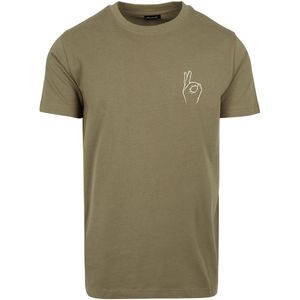 Mister Tee - Easy Sign Heren T-shirt - XS - Olijfgroen