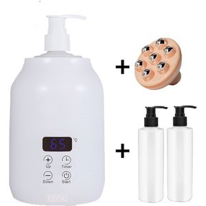 HSNL® Massage Olieverwarmer - Masage olie verwarmer – Instelbare Temperatuur 30-65°C – Inclusief Guasha Massagetool & 2 Olie Flesjes – Voor Thuis & Praktijk