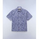 Slim fit vrijetijdsoverhemd met logostitching