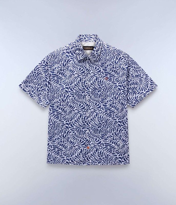 Slim fit vrijetijdsoverhemd met logostitching