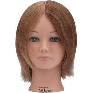 Sibel - Oefenhoofd - Naturel - 20-35 cm - 100% Menselijk Haar