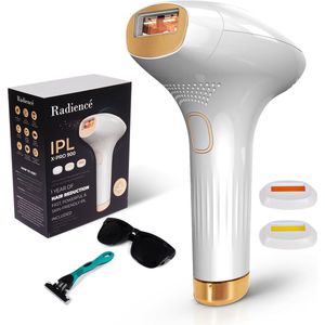 Radiencé X-Pro 900 IPL - Laser Ontharingsapparaat - 999.999 Flitsen - Epileerapparaat - 9 Standen - Inclusief scheermesje en opbergzakje
