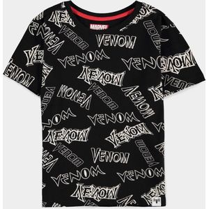 Marvel Venom - All Over Print Kinder T-shirt - Kids 146/152 - Zwart