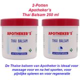 Apotheker’s Thai Balsam - 2-Potten - 250 ml - Gewrichtsmiddelen