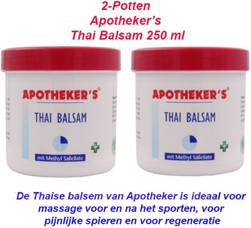Apotheker’s Thai Balsam - 2-Potten - 250 ml - Gewrichtsmiddelen