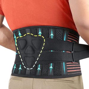 Rugbrace voor lage rugpijn mannen/vrouwen - Ondersteuning en comfort bij artritis, spierpijn, hernia, ischias - Ademend gaas met versterkt staal en 3D lendensteun - Ideaal voor kantoor, chauffeur, zwaar tillen (maat L)