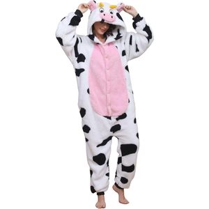 Dames oversized panda jumpsuit met capuchon - uniseks pyjama voor Halloween en winter