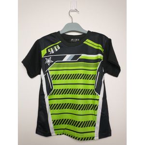 Jongens T-shirt Max fantasiemotief blauw zwart wit grijs 98/104