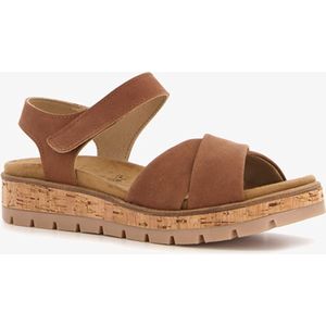 Hush Puppies leren dames sandalen cognac - Maat 42 - Uitneembare zool