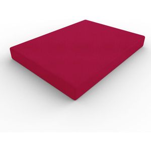 Badstof hoeslaken met elastiek 90x200 cm bordeaux