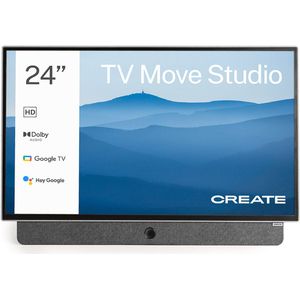 CREATE - MOVE STUDIO - Draagbare Smart TV - 24 inch - Met Batterij en Antireflectiescherm