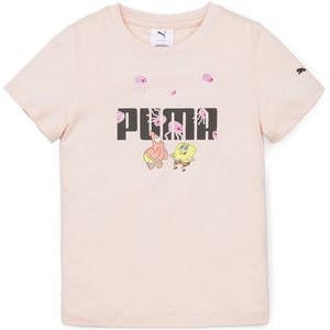 Puma X Spongebob Log T-shirt Met Korte Mouwen Roze 4-5 Years Jongens