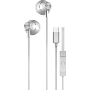 Oortjes met Draad USB C Wit 711 Geschikt voor iPhone 16 / 16 Pro / 16 Pro Max / 15 / 15 Pro / 15 Plus / 15 Pro Max - oordopjes met Draad - USB-C Aansluiting - In-Ear Oordopjes met Draad - Bedrade Oortjes