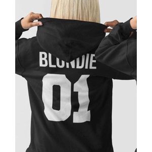 Blondie & Brownie 01 Hoodie (Blondie - Maat XL) | BFF Koppel Sweater | Best Friends Forever