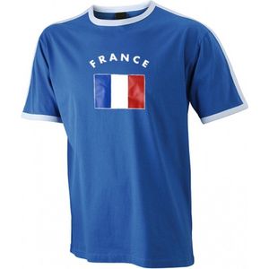 Blauw heren shirt vlag France L
