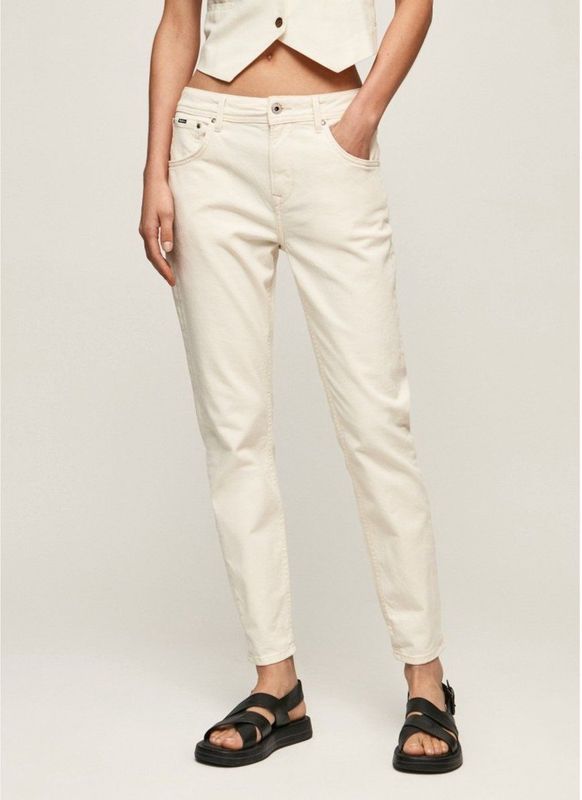 Pepe Jeans - Paarse Broek - Casual - Stretch Denim - Hoge Stijging