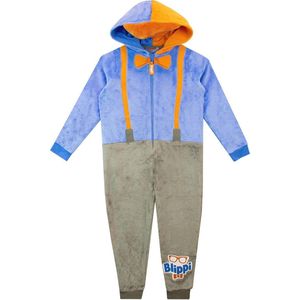 Jongens Onesie met Rits en Capuchon in Oranje en Blauw