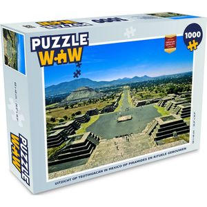 Puzzel Uitzicht op Teotihuacán in Mexico op piramides en rituele gebouwen - Legpuzzel - Puzzel 1000 stukjes volwassenen