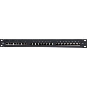 Logon Patchpanel 1U Cat6 Shielded 24 Ports - Black - Krone S