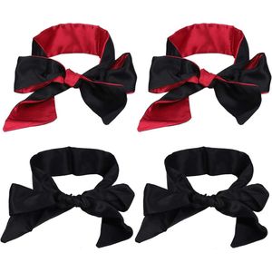 Allecto Premium - Luxe Slaapmasker Zijden Oogmasker - Zwart Rood