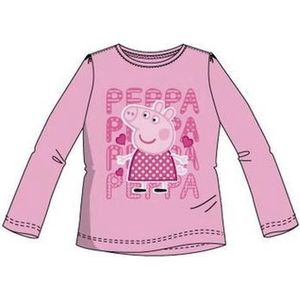 Peppa Pig longsleeve - Peppa - lichtroze - maat 122/128 (7/8 jaar)