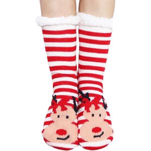 Herfst-/wintersokken - Platte lengte 42 cm - Kerstsokken - Kerstvloersokken - Dikke, warme herfst-/wintersokken - Huissokken - Slaapsokken - Antislipvloersokken - Voeg toe aan de kerstsfeer - Herfst-/winterbenodigdheden