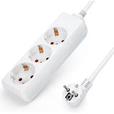 AIGOSTAR - Stekkerdoos - 3 Geaarde Contactdozen - Hittebestendig ABS - Kinderslot