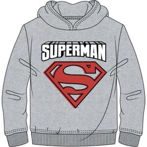 Superman sweater - hoodie - grijs - Maat 128 / 8 jaar