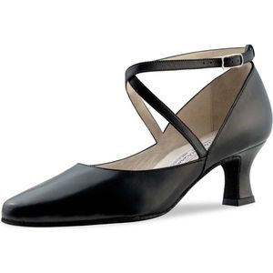 Werner Kern Shirley Dames Dansschoenen Ballroom - Hak 5,5 cm - Gesloten neus - Kruisbandje - Suede zool - Leer - Werner Kern - Zwart - 38