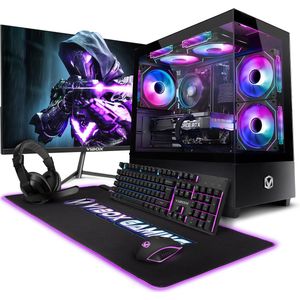 Vibox V-205 Gaming PC Set - Ryzen 5 5500 - RTX 5060 - 16GB RAM - 1TB NVMe SSD - Windows 11 - WiFi