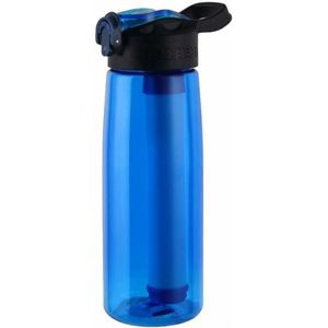 Gefilterde waterfles - 780 ml - Gefilterde rietje waterfles - Waterfilter - Waterfles met filter - BPA-vrij - Waterfilter voor kamperen, wandelen - Blauw - 1 stuk