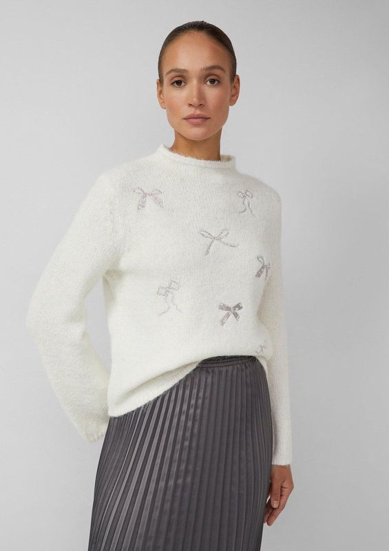 s.Oliver - Gebreide Trui - Opstaande Kraag - Zacht - Casual en Feestelijk