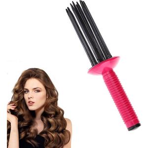 Curling Roll Comb - Curling Brush - Heatless Curls - Blow Dry Brush - Curling Comb - Curling Brush - Hot Air Combs for Women For Frizzy Hair - Curly Hair Styler Tool - Curling Brush Tool - Lift, Instant & Add Volume to Curly Hair