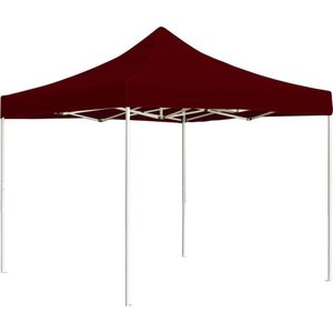 vidaXL - Partytent - professioneel - inklapbaar - 3x3 - m - aluminium - wijnrood