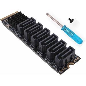 PCI Express naar SATA 3.0 Adapter - NVMe M-Key Converter voor Snelle Gegevensoverdracht
