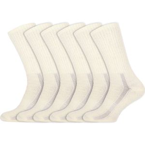 Wollen sokken | 80% Merinowol | Merk: Basset | Kleur: Off-White | Maat: 35 t/m 43 | 6 Paar