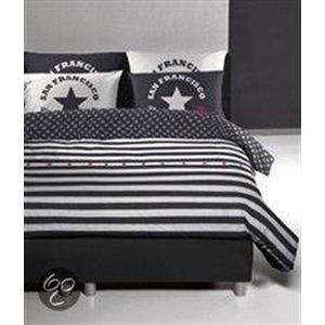 Damai Union Dekbedovertrek - Flanel - Lits-jumeaux - 260x200/220 cm - Marine