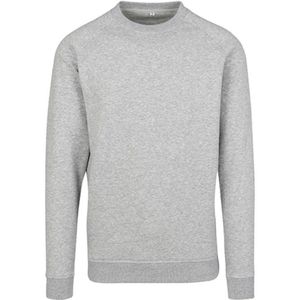 Build Your Brand - Crewneck Raglan Sweater - Heather Grey - Sweater