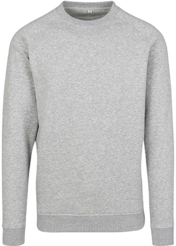 Build Your Brand - Crewneck Raglan Sweater - Heather Grey - Sweater