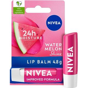 Nivea lippenbalsem - watermelon shine - watermeloen 24h bescherming - 4,8 gram - met shea butter - lipbalm - lipbalsem meloen