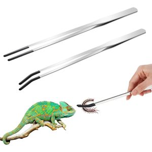 Extra Lange Roestvrijstalen Voedingtangen voor Reptielen - Pincet voor Aquarium en Terrarium
