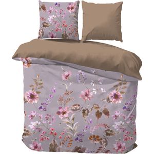 iSleep Dekbedovertrek Marie Louise - Eenpersoons - 140x200/220 cm - Lila