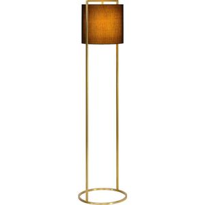 Atmooz - Vloerlamp Moyo - E27 - Kleur : Goud Brons - Staande Lamp - Stalamp - Woonkamer - Hoogte 150cm - Metaal