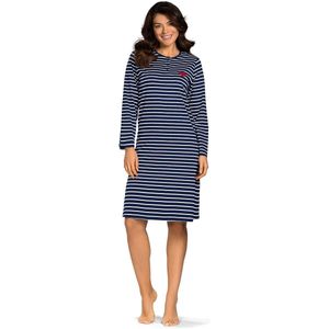 Comtessa Nachthemd 'Lovely Dreams' - Dames Nachtmode - Lange Mouw - Donker Blauw - Maat 40