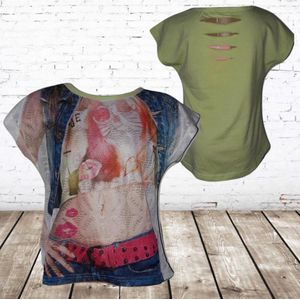 T-shirt vrouw mint -s&C-98/104-t-shirts meisjes